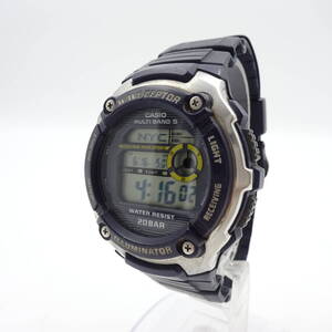 7714121-3【中古品】CASIO カシオ WAVE CEPTOR ウェーブセプター デジタル WV-M200 ラバーベルト QZ クォーツ メンズ 腕時計