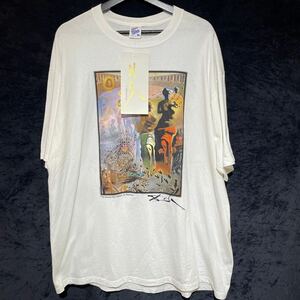 90s デッドストック ダリ tシャツ ヴィンテージ 古着 Tee 半袖Tシャツ XL vintage art アート salvdor dali シュルレアリスム ビンテージ