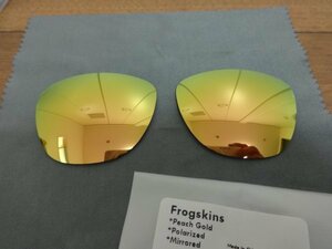 処分価格！★　OAKLEY オークリー Frogskins フロッグスキン用 カスタム偏光 レンズ PEACH GOLD Color Frogskin