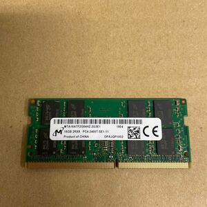 ノ96 Micron ノートPC メモリ 16GB 2Rx8 PC4-2400T 始動確認品