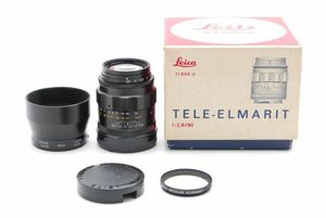 [A- Mint] Leica TELE-ELMARIT M 90mm f/2.8 Lens Black Fat Canada w/Box JAPAN 8821