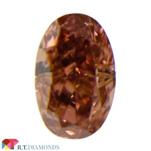 FANCY DEEP ORANGY PINK 0.155ct OV/RT2909/CGL