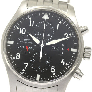 IWC SCHAFFHAUSEN IW377704 パイロットウォッチ クロノグラフ 自動巻き メンズ _816202