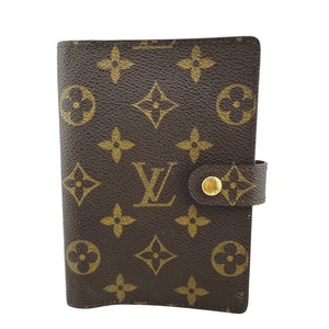 ルイヴィトン 手帳カバー R20005 アジェンダPM モノグラム 手帳ケース LOUIS VUITTON ブラウン ユニセックス 中古