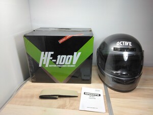 HF-100V TNK工業 フルフェイスヘルメット ガンメタ フリーサイズ(58-59cm) ACTIVE FULLFACE HELMET　バイク用品　アクセサリー