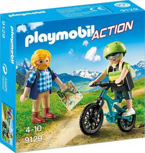 即決！新品 PLAYMOBIL 9129 サイクリング 登山者とマウンテンバイク プレイモービル