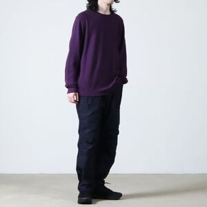 新品 TAKAHIROMIYASHITATheSoloist. 23AW crewneck sweat shirt シルク混 スウェット sc0007b ソロイスト 48 パープル