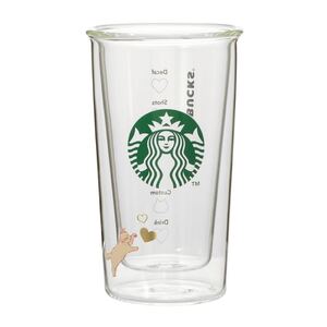 新品スタバ公式オンライン箱入り バレンタイン2025耐熱ダブルウォールグラス355ml