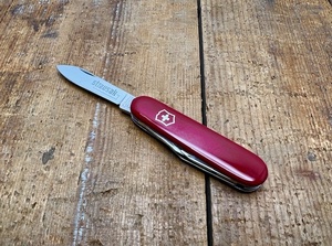 ヴィンテージ！ VICTORIA 刻印 機械メーカー stausak 企業 ロゴ コラボ OFFICIER Victorinox ビクトリノックス アーミー ナイフ 折 畳