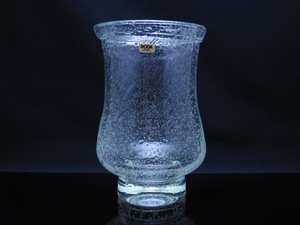 Boda/ボダ Erik Hoglund/エリックホグラン ベース フラワーベース 花瓶 クリアカラー H19.0cm カットサイン有 ブランドシール付き