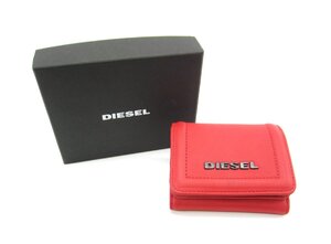 DIESEL ディーゼル コンパクト 財布 サイフ 赤 レッド ∠UA10506