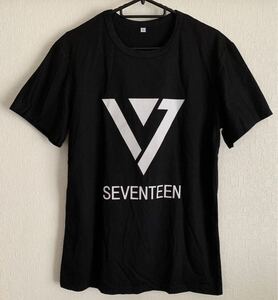 セブチ セブンティーン SEVENTEEN　半袖 Tシャツ 黒 女性サイズL 男性サイズ M ブラック　未使用