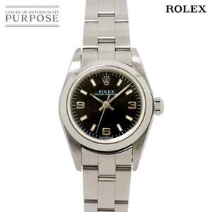 ロレックス ROLEX オイスターパーペチュアル 76080 A番 レディース 腕時計 ブラック オートマ 自動巻き Oyster perpetual 90254775