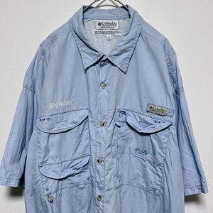 Columbia PFG コロンビア フィッシングシャツ　半袖シャツ　ワークシャツ　YAMAHA ヤマハ　ロゴ　サイズXL