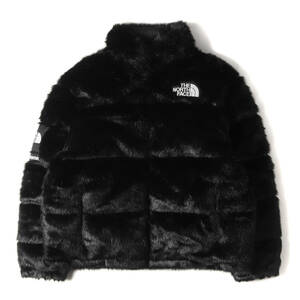 Supreme シュプリーム 20AW THE NORTH FACE フェイクファー ヌプシ ダウンジャケット Faux Fur Nuptse Jacket ブラック 黒 L コラボ