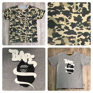 ★リバーシブル★ KAWS × BAPE bendy 1st camo Tシャツ Mサイズ a bathing ape カウズ エイプ ベイプ アベイシングエイプ 迷彩 NIGO w3