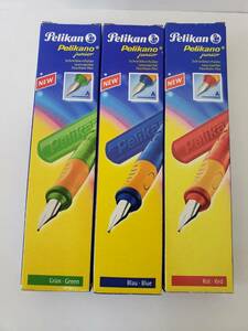 う87 ●3本セット 新品 未使用 新品 未使用 Pelikan ペリカン Pelikano Junior ペリカーノ ジュニア A グリーン/レッド/ブルー 送料220円