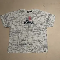 US Tシャツ 総柄　IOWA MAP XXL 90s