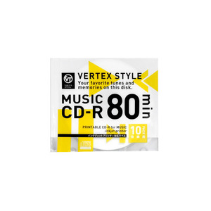 まとめ得 VERTEX CD-R(Audio) 80分 10P インクジェットプリンタ対応(ホワイト) 10CDRA.80VX.WP x [2個] /l