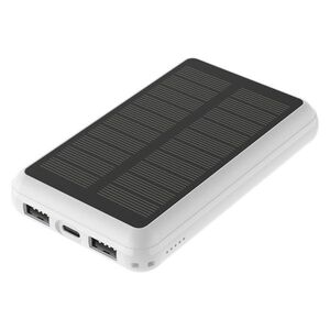 モバイルバッテリー ソーラーパネル 手のひらサイズ薄型・軽量 7000mAh PSEマーク有 HIDISC HD-S1MB07TAWH/2506ｘ１台 モバイル充電器