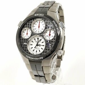 ●SEIKO セイコー キネティック 9T82-0A70 SATX001 500本限定 21世紀モデル クロノグラフ メンズ腕時計 自動巻き 中古[ne]u