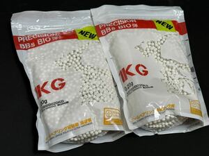 NEW PRECISION バイオ BB弾 0.20g 1KG/5000発入り ×２セット　検索：電動ガン用/ガスガン用/