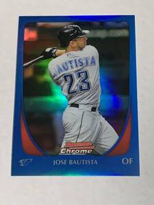 ホセ バティスタJOSE BAUTISTA 2011 BOWMAN CHROME BLUE REFRACTOR /150 BLUEJAYS 即決