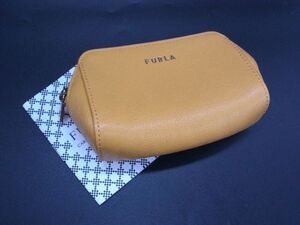 ■美品■ FURLA フルラ レザー ポーチ 小物入れ マルチケース レディース イエロー系 DE2933