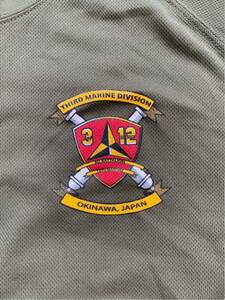 米軍 海兵隊 放出品 Tシャツ 3ed BATTALIONS 12th marines CORPORAL OF MARINES OKINAWA 沖縄 速乾 QUICK DAY DRY 美品 T