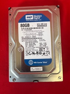 動作保証　WesternDigital WD800AAJS 80GB 7,200rpm 3.5インチ　SATA 内蔵 HDD (A32)