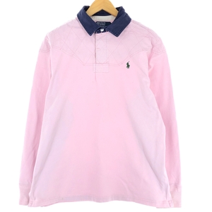 古着 90年代 ラルフローレン POLO by Ralph Lauren 長袖 ラガーシャツ メンズL /eaa431763