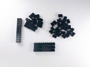 F324　LEGOバラパーツ　黒　1 x ～ブロック系　まとめて大量㎏