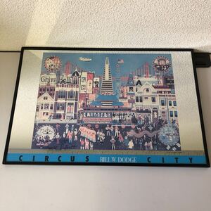 BILL W. DODGE ビル W ドッジ CIRCUS CITY サーカスシティ パブミラー ウォールデコ 45×30cm 中古品