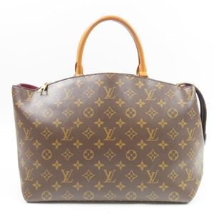 94352★1円スタート★LOUIS VUITTON ルイヴィトン 外極美品 現行 グランパレMM 定価44.7万 RFID ハンドバッグ PVC ヌメ革 ブラウン