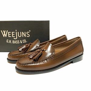 ☆未使用 ジーエイチバス G.H.BASS ウィージャン Weejuns レザー タッセルローファー シューズ 革靴 スリッポン 男女兼用 ユニセックス