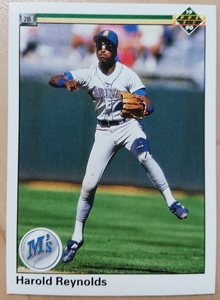 ★HAROLD REYNOLDS UPPER DECK UD 1990 #179 MLB メジャーリーグ 盗塁王 ハロルド レイノルズ SEATTLE MARINERS シアトル マリナーズ