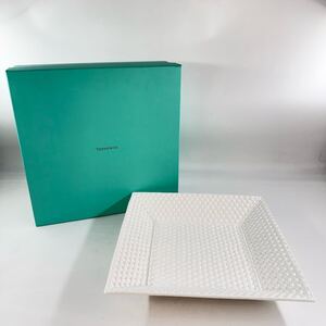 G1 TIFFANY TIFFANY&CO. ティファニー 食器 大皿 白 四角 皿 箱付 ブランド