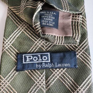 POLO by RALPH LAUREN（ ポロバイラルフローレン）グリーンチェックネクタイ