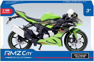 童友社 1/12 ダイキャストモーターサイクル 2023 Kawasaki Ninja ZX-6R グリーン 塗装済完成品　送料無料