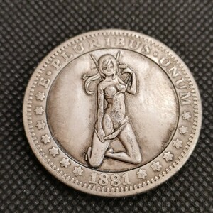 6719　アメリカ古銭　約38mm　イーグル　チャレンジコイン　コイン　アンティーク