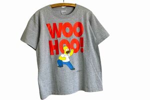 グッドプリントUSA製90sビンテージSTANLEYDESANTISスタンリーデサンティスSIMPSONSシンプソンズプリントTシャツLグレーアメリカ製n23550