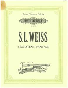 【輸入ギター楽譜中古】S.L.Weissヴァイス ソナタ第3番、第10番、ファンタジー【送料無料】