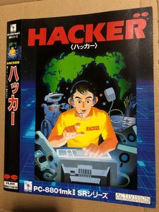 ハッカー HACKER PC-8801mkIISR 5インチFD 超レア レトロゲーム ポニカ フロッピーディスク 1988年 現状品当時物ケース無