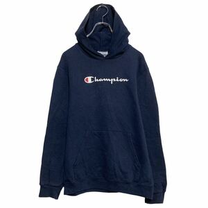 champion プリント スウェット パーカー チャンピオン キッズ L ブラック プルオーバー 古着卸 アメリカ仕入 a610-5769