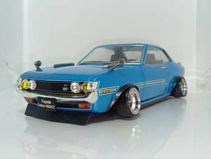 1/24 ノレブ Toyota celica 1600GT (1970) 改 ローダウン 改造 ダルマセリカ チンスポ リアスポ オーバーフェンダー カスタム 国産名車