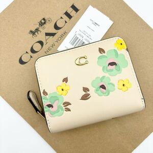 【COACH☆新品】ビルフォールド ウォレット・フローラル プリント！折り財布！