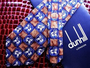 ♪今週の特売980円～♪0160♪状態並品【dunhill】ダンヒル【動物 馬 うま 柄】ネクタイ♪