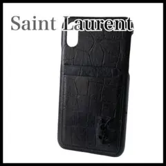 Saint Laurent サンローラン スマホケース X XSクロコ型押YSL