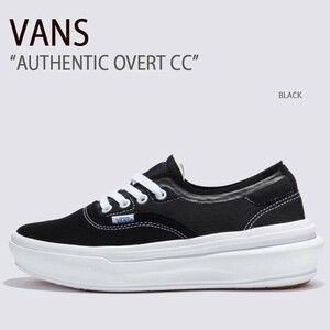 最値!新品!定11000円!US企画!名作ハイパーソール!バンズ(VANS)オーセンティック オーバート スニーカー!ブラック×ホワイトステッチ!25.5