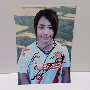 引退！女子サッカー 鮫島彩 直筆サイン入り2L写真★大宮アルディージャVENTUS/ベガルタ仙台レディース/INAC神戸★ なでしこジャパン